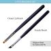 Oblique French Tip Nail Art Brush Set | Manicure Clean-Up & Design Pen | UV Gel & Acrylic Painting | Fine Hair | Black Handle - NB113 - Buy Online on GoSupps.com
