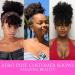 Gray Afro Puff Drawstring Ponytail with Replaceable Bangs - Short Afro Curly Hair Bun Clip in Hairpiece - Buy Online on GoSupps.com