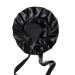 V nera 100% Pure 22 Momme Mulberry Silk Sleep Bonnet for Women Hair with Adjustable Ribbons  Oeko-Tex Certified 1 Pack One Layer Black