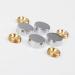 Brass Cap Mirror Screws 0.6 Polished Chrome - 4 Pack Circle Decorative Nails - Buy Online on GoSupps.com