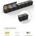 BUG HULL Monthly Pill Organizer - 4 Weeks Large Moisture-Proof Pill Box for Medicine & Supplements - 30 Day Container - Black - Buy Online on GoSupps.com