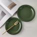 Serving Decorative Green Ceramic Plates Breakfast Cake Dessert Art Trays Kitchenware (Color : Dark Green) - Buy Online on GoSupps.com