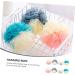 Healeved 8pcs Color Matching Bath Ball Body Scrubber Set - Natural Bath Sponges for Men and Women - Shower Poufs and Body Scrub Mitt - Buy Online on GoSupps.com