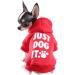 Paiaite Red Chihuahua Dog Hoodie | XS Winter Small Dog Sweatshirt | Leash Hole | Warm Pet Clothes for Puppy | Sweater Coat Clothing | JUST Dog IT - Buy Online on GoSupps.com