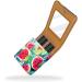 Travel Lipstick Organizer Case | Portable Makeup Bag with Mirror | Cartoon Leaf & Sea Watermelon Design - Buy Online on GoSupps.com