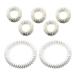 5 pieces acupressure massage rings + 2 pieces wrist massage device rings acupressure ring set set medicine fiddle ring for children adolescents adult silver silver