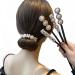 4Pcs Flower Pearl Hair Bun Maker Twist Headband Donut Bun Maker Lazy Hairstyle Accessories for Women Girls
