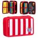 FC Bayern Munich double case - stripes - filled pencil case red-white FCB - Plus bookmark We love football