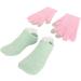 Qukaim Hydrating Gel Gloves Socks Hydrating Green Moisturizing Gel Socks & Pink Gel Gloves Set for Touch Screen Reusable Softening Repair of Dry Skin Care for Hands and Feet - Buy Online on GoSupps.com