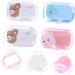 Hapinary Cartoon Contact Lens Case - 4 Boxes Eye Contact Lens Carrier with Mirror & Film Holder for Cosmetic Lenses - Buy Online on GoSupps.com