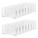 Beavorty Makeup Pallete 4 Pcs Partition Storage Display Rack Eyeshadow Organizer Plastic Purse Organizer Face Powder Acrylic Makeup Organizer 17X7X4CMx2pcs Transparentx2pcs