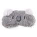 Eye Mask 5 Colors Cute Animal Plush Sleeping Eye Cover Adjustable Christmas Winter Carton Nap Eye Shade Mask Soft Elastic Eye Blindfold for Kids Girls Adult Travel(Koala)