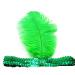 Shop 1920s Carnival Hair Accessories | Purple & Green Sequin Feather Headpiece & Headband - International Shipping - Buy Online on GoSupps.com