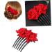 MAGICLULU 1pc Rose Hair Comb Rose Flower Comb Floral Comb Floral Hair Comb Rose Hair Accessories - Buy Online on GoSupps.com