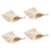 Baluue 4pcs Handmade Soap Bag Small Mesh Bag Drawstring Shower Bag Mesh Storage Bags Cotton Linen White