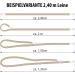 CopCopet 3-Way Adjustable Dog Leash - 100% Handmade Fat Leather Braided Leash with Chrome Carabiners | 2.40m x 15mm | International Shipping Available - Buy Online on GoSupps.com