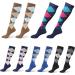 Ixkbiced 5 Pairs Compression Socks for Women - Knee High Edema & Pain Relief Socks - International Shipping Available - Buy Online on GoSupps.com