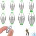 50 pieces of punch fishing the latest fishing lead lead fishing base lead fishing accessories set for outdoor sports fishing 8 sizes 2g/3g/5g/8g/10g/20g Silbrig