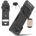 Hongyea folding lock bicycle lock 100cm bicycle lock high safety with bracket & 3 keys bicycle folding lock for e bike scooter MTB trekkingrad racing bike motorcycle black