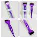 NOLITOY Makeup Foundation & Concealer Brush Set | Flat Top & Eye Shadow Brushes with Spoon for Liquid Blending - Purple - Buy Online on GoSupps.com