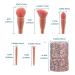 Buy XhuangTech 5Pcs Makeup Brush Set Premium Synthetic Brushes with Bling Rhinestone Case for Flawless Foundation Powder and Eye Makeup (Pink) International Shipping Available - Buy Online on GoSupps.com