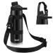 EasyAcc Water Bottle Handle Shoulder Strap, for 12oz - 64 oz Hydro Flask Wide Mouth Water Bottles and Universal Water Bottles, with Carabiner, for Walking Hiking Camping (Bottle Excluded) Full Black - XL Size