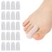 20 Pieces Gel Toe Cap, Silicone Toe Protector, Toe Guards for Feet, Protect Toe and Provide Relief from Corns, Callus, Blisters, Hammer Toes, Ingrown Toenails, Toenails Loss - Size Small 20 Count (Pack of 1) White