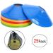 25 Pcs Pro Disc Cones with Carry Bag - Agility Training Cones for Soccer, Football, Basketball & More (5 Colors) - Buy Online on GoSupps.com