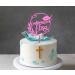 Asino Personalized Cake Topper for Communion & Confirmation - Custom Name & Date - Birch Multiplex Pink Cake Attachment - Buy Online on GoSupps.com