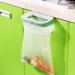 Hanging Trash Garbage Bag Holder for Kitchen Cupboard Green and White