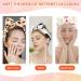Makeup Hair Band Set - 3 Bowknot Headbands & Silicone Brushes for Facial Cleaning - Khaki Leopard White & Black - Buy Online on GoSupps.com