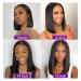 AKCSWO 10 Inch Human Hair Frontal Bob Wig | 150% Density Black Lace Front Short Bob Wig | Pre-Plucked Straight Hair - Buy Online on GoSupps.com