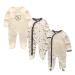 MAMIMAKA Baby Rompers Pajamas Cotton Jumpsuit Boys Girls Sleepsuit Long Sleeve Footed Bodysuits One-Piece Outfits 0-3 Months Three Pieces-16