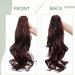 18 Curly Wavy Wine Red Claw On Ponytail Extension | Synthetic Hairpiece - Buy Online on GoSupps.com