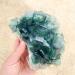 Natural Crystal Rough Home Natural Rough Quartz Stone Specimen Raw Crystal Green Fluorite Cluster Ornaments (Color : 300-500g)