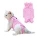 HACRAHO Cat Recovery Suit 1 Pack Pink Cat Surgical Recovery Suit for Abdominal Wounds Breathable Cat Physiological Recovery Clothes After Surgery Wear for Cats Kitten L L Pink