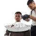 Hair cutting cape barber Cape umbrella for men women, haircut Salon Capes for hair stylist, Beard Shaving Waterproof Hairdressing Kit Accessories for Adult Kids (silver)
