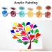 Aosemili Acrylic Paint Set for Kids - Includes 4 Pre-Stenciled Canvas Panels, 12 Paints, 2 Brushes - Perfect for Girls, Boys, and Beginners - Buy Online on GoSupps.com