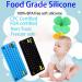 Whisary Keyboard Shape Teething Toys with Pacifier Clip - Silicone Baby Teether for Babies 0-36 Months (Gray/Black) - Buy Online on GoSupps.com