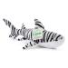 Zappi Co Ultra Soft Tiger Shark Plush Toy (33cm Length) - 100% Recycled Eco-Friendly Newborn Gift Realistic Lifelike