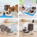 2 Pack Automatic Cat Feeder & Water Dispenser Set with Food Mat - 1 Gallon x 2 - for Small to Medium Pets - Cream - Buy Online on GoSupps.com