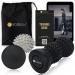 Hedgehog ball foot massage set | 1x foot massager 1x massage ball with nubs 1x lacrosse ball |Massage balls for back legs feet |Hedgehog balls hard foot massage roller Mittelhart | incl.Video poster & bag