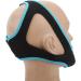 Adjustable Anti-Snoring Chin Strap - Black with Sky Blue Trim - Stop Snoring & Improve Sleep Quality - Buy Online on GoSupps.com