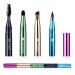 simarro 4 in 1 Makeup Brush Set Portable Travel Size Make Up Brushes Detachable Eyeshadow Brush Eyebrow Brush Screw Brush Lip Brush for Foundation Concealer and Powder Liquid (Multicolor)