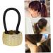 minkissy Clear Elastic Hair Ties Crystal Hair Ties Circle Cuff Ponytail Holder Daily Wear Hair Accessory Tail Hair Bands Metal Hair Ring Scrunchy Holder Clear Stand The Gold Miss Braid - Buy Online on GoSupps.com