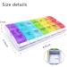 MOLN HYMY 7-Day Pill Organizer AM PM Large Capacity Weekly Pill Box - Rainbow Morning and Evening Case with Push Button - BPA-Free Medicine Organizer - Buy Online on GoSupps.com