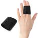 Two-Finger Splints Nylon Adjustable Finger Buddy Wrap Straps Compression Sleeves Protectors for Sport Basketball Tennis Volleyball Badminton (Black)