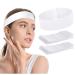 Nujzuir 100 Pieces Disposable Facial Headbands for Women Individual Wrapped Elastic Makeup Head Band Headwraps for Facials Skincare Spa