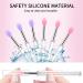 Arqumi Silicone Lip Brush Set - 6 PCS Makeup Brushes with Dirt-proof Caps, Lipstick Applicator Brushes for Lip Gloss, Eyeshadow, Lip Cream - Pink & Purple - Buy Online on GoSupps.com