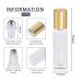 Square Refillable Glass Roller Bottles 4 Pack 10ml - Perfume Essential Oil - Buy Online on GoSupps.com